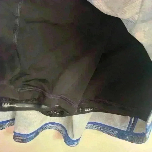 Lululemon woman's blue patterned size 4 pace rival skort - Picture 6 of 8